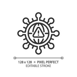 2d thin line gradient bacteria icon Royalty Free Vector