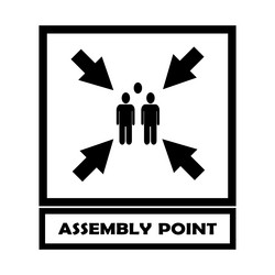Assembly point icon Royalty Free Vector Image - VectorStock