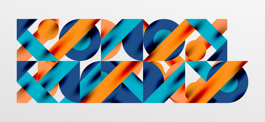 circles and shadows colorful round elements vector image