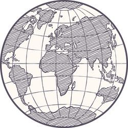 World Globe Sketch vector image