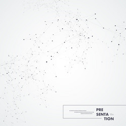 abstract polygonal design with connecting dots vector image