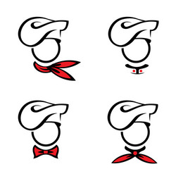 Chef icon set vector