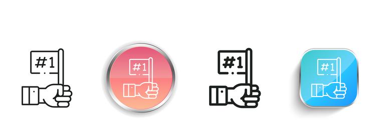 choice icon thin linear regular and button style vector image