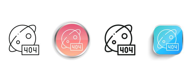 error icon thin linear regular and button style vector image