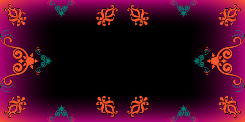 Frame for text with a pattern in arabic asian vector