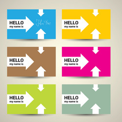 hello my name is tag set vector image