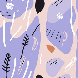 seamless pattern with abstract hand drawn vector image