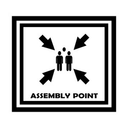 Assembly point icon Royalty Free Vector Image - VectorStock