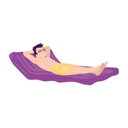 Man on a float vector