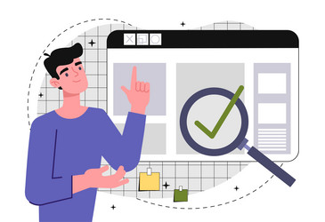 Man with digital document vector