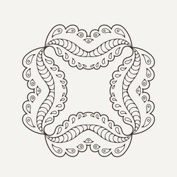 mandala mehndi lace tattoo oriental weave vector