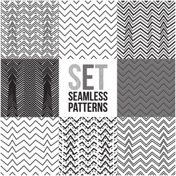 Monochrome Zigzag Pattern vector image