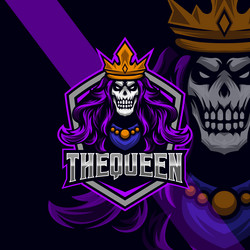 queen skull mascot game e-sport logo design