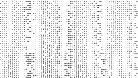 Sheet of binary codes listing seamless pattern vector