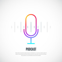 studio table microphone with broadcast and text vector