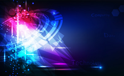 abstract technology background triangle and ring vector image