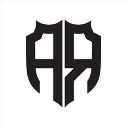 Ar initial logo linked circle monogram Royalty Free Vector