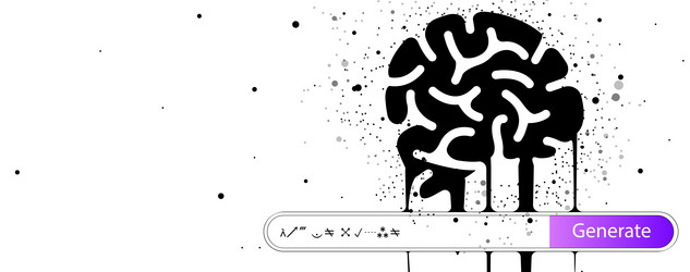 artificial intelligence concept with prompt field vector image