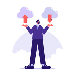 cloud computing technology network concept vector image