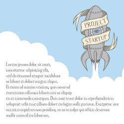 concept of the project launch vector image