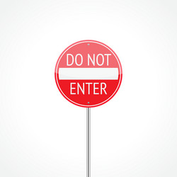 do not enter traffic sign vector