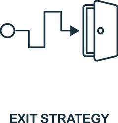 exit strategy outline icon thin line element from vector image