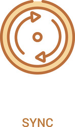 sync concept 2 colored icon simple line element vector image