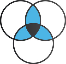 three overlapping circles infographic template vector image