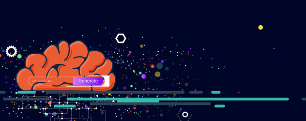 artificial intelligence concept with prompt field vector image