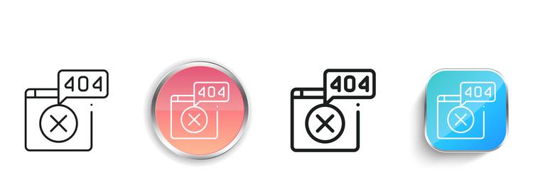 error icon thin linear regular and button style vector image