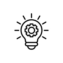 implementation line icon isolated on white vector image