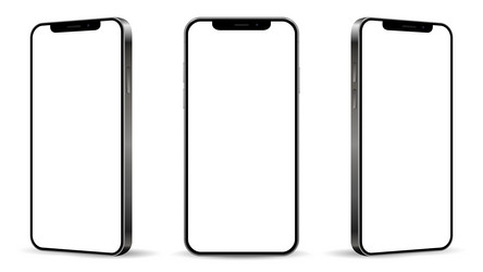 realistic smartphone mockup mobile phone isolated Vector Image