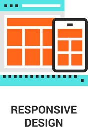 responsive design icon vector image