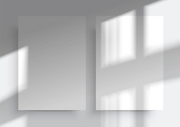 a4 paper mockups overlay shadow from window vector image