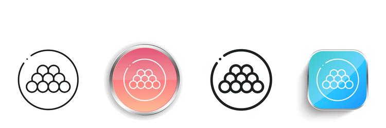 cholesterol icon thin linear regular and button vector image