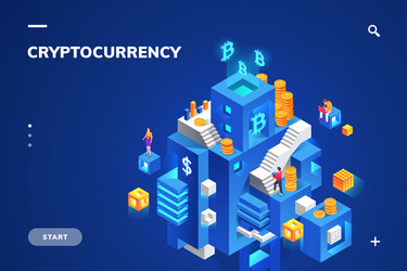 Cryptocurrency Blockchain Technology vector image