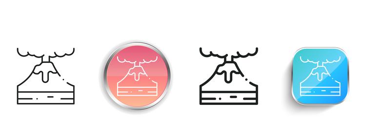eruption icon thin linear regular and button vector image