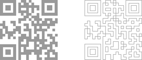 Qr code the grey set icon vector