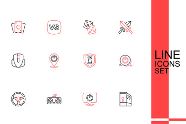 set line case of computer power button game vector image