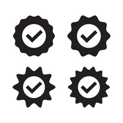 verified sign icon isolated flat design vector