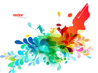 Abstract colored background with different shapes vector