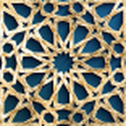 background with 3d seamless pattern in islamic vector image