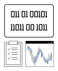 binary code representation with checklist vector image