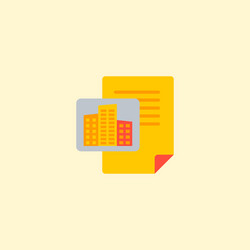 building project icon flat element vector image
