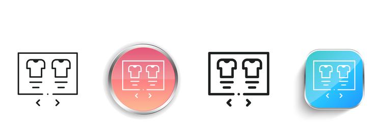choose icon thin linear regular and button style vector image