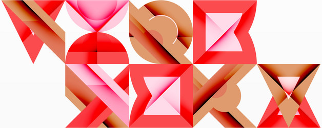 circles squares lines abstract background vector image
