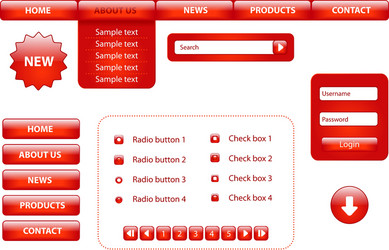design elements for website vector image