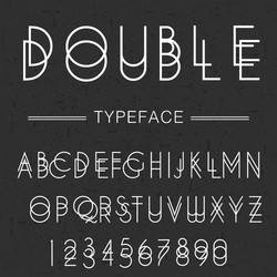 double typeface font made by doublescript modern vector