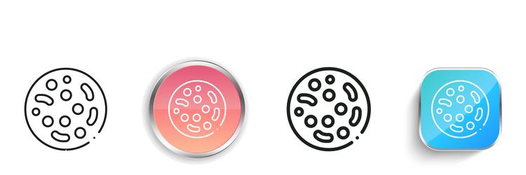 erythrocytes icon thin linear regular and button vector image