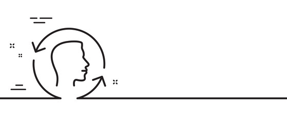 face scanning repeat line icon id update vector image